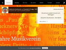 Tablet Screenshot of musikverein-duesseldorf.de